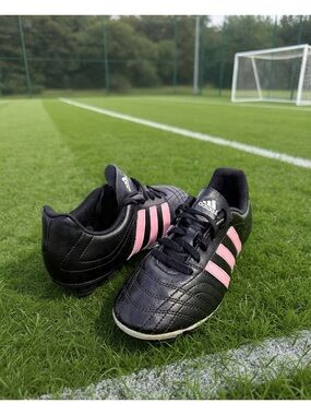 adidas Black and Pink Soccer Cleats